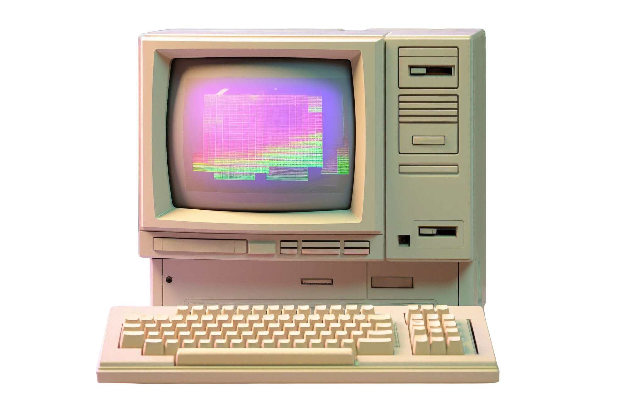 Vintage computer rendering